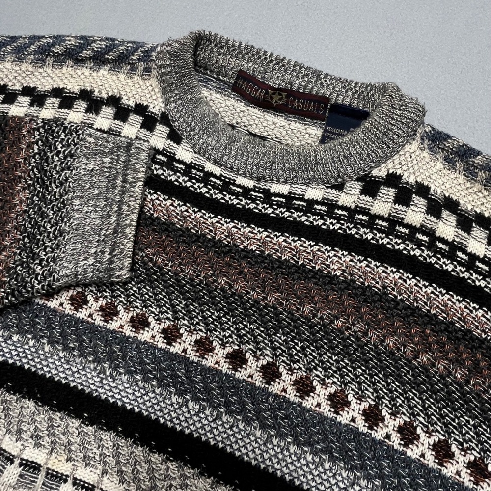 VTG Cooji Style‎ 3D knit Sweater Large Crew Neck Made in Italy fisherman Cabin